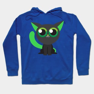 Green Kitty Cat Cute Kids Design Hoodie